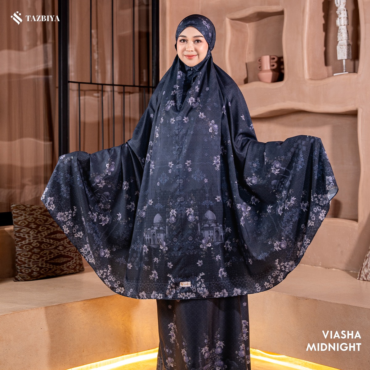 [NEW] TAZBIYA - Mukena Travel Premium 2 in 1 Sajadah Viasha Series (Mukena Travel Inovasi Bahan Halus Anti Berisik)