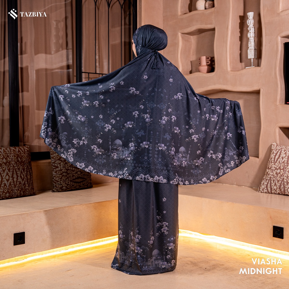 [NEW] TAZBIYA - Mukena Travel Premium 2 in 1 Sajadah Viasha Series (Mukena Travel Inovasi Bahan Halus Anti Berisik)