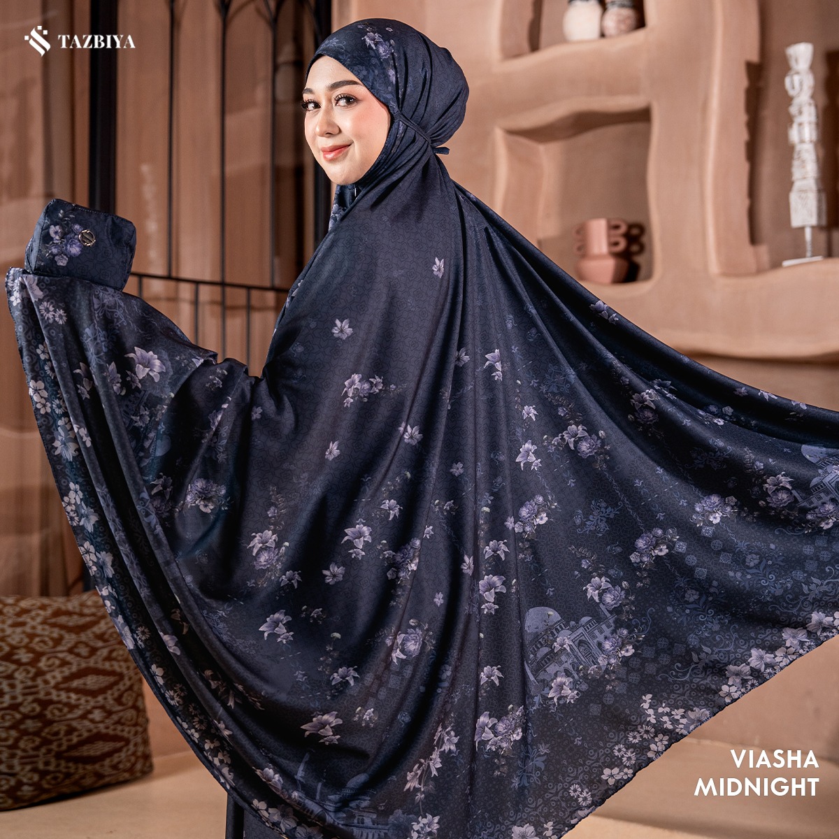 [NEW] TAZBIYA - Mukena Travel Premium 2 in 1 Sajadah Viasha Series (Mukena Travel Inovasi Bahan Halus Anti Berisik)