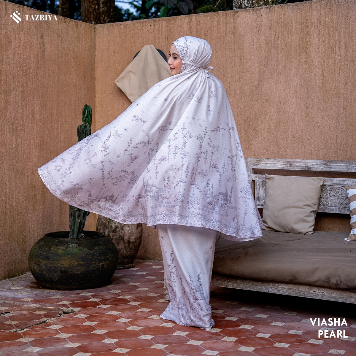 [NEW] TAZBIYA - Mukena Travel Premium 2 in 1 Sajadah Viasha Series (Mukena Travel Inovasi Bahan Halus Anti Berisik)