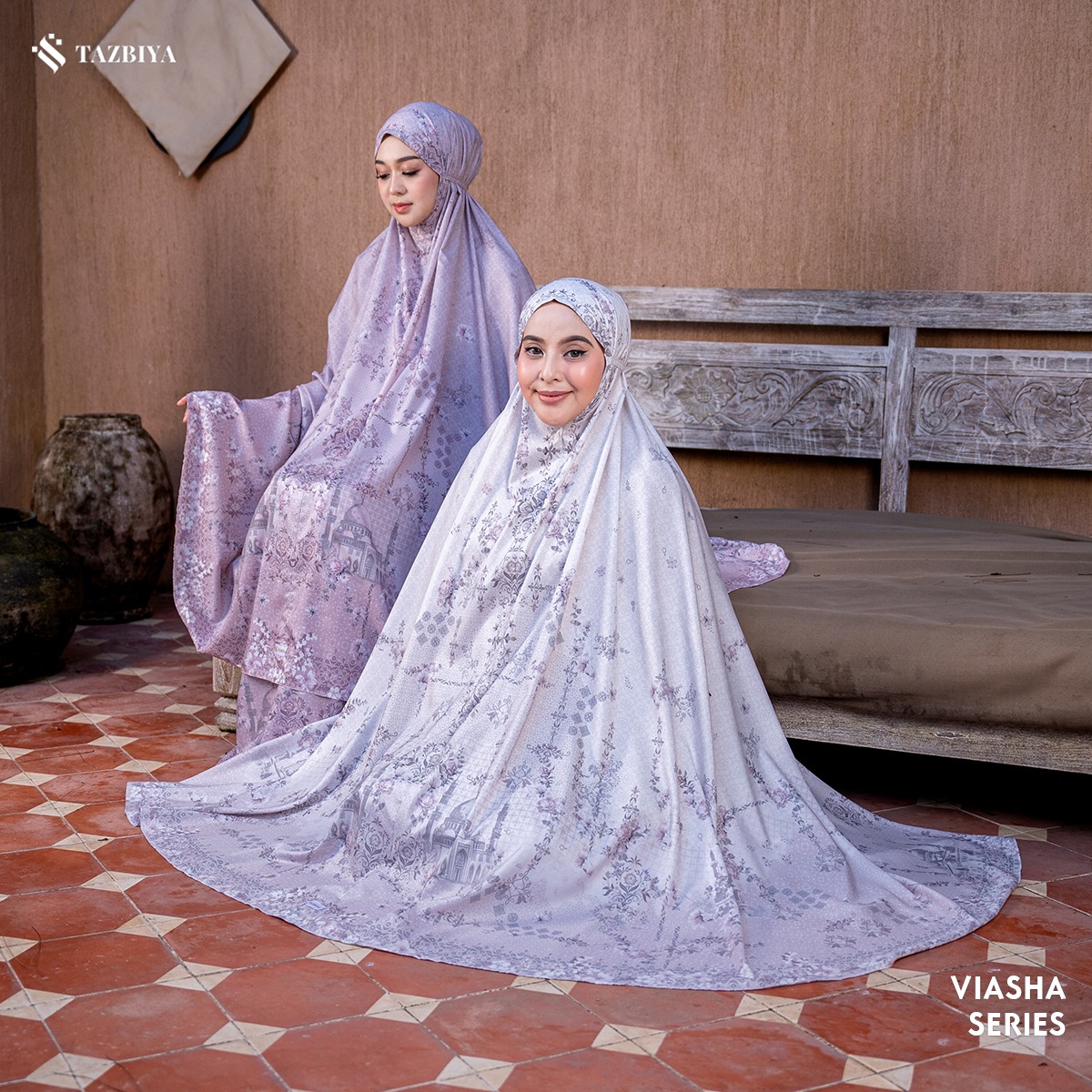 [NEW] TAZBIYA - Mukena Travel Premium 2 in 1 Sajadah Viasha Series (Mukena Travel Inovasi Bahan Halus Anti Berisik)