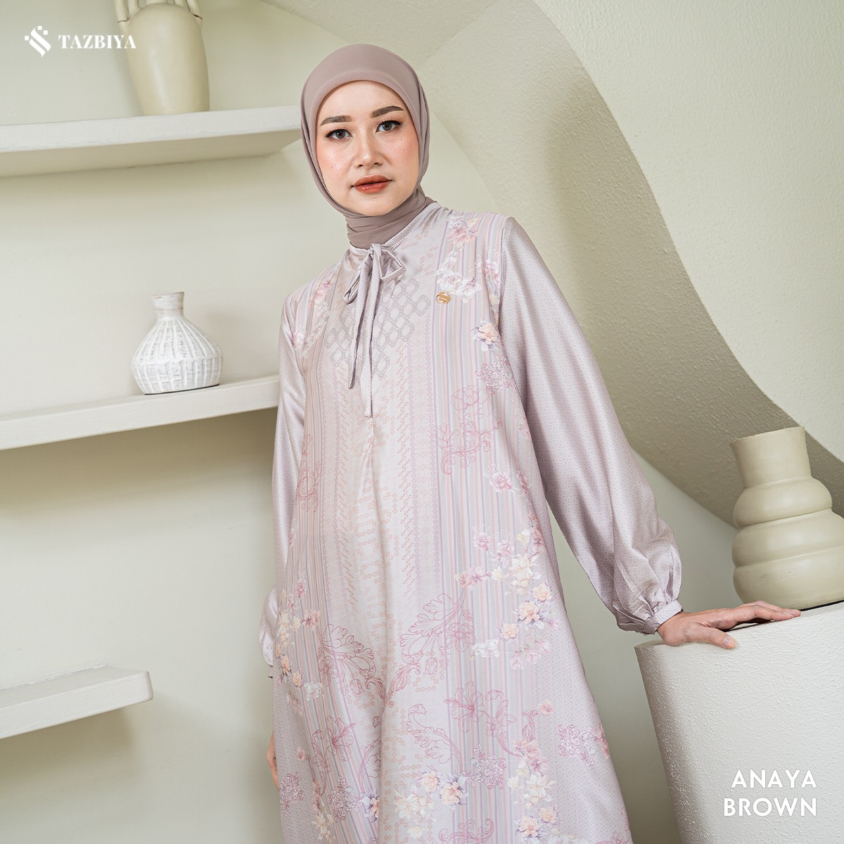TAZBIYA MUSLIMWEAR GAMIS SILK PREMIUM ANAYA SERIES