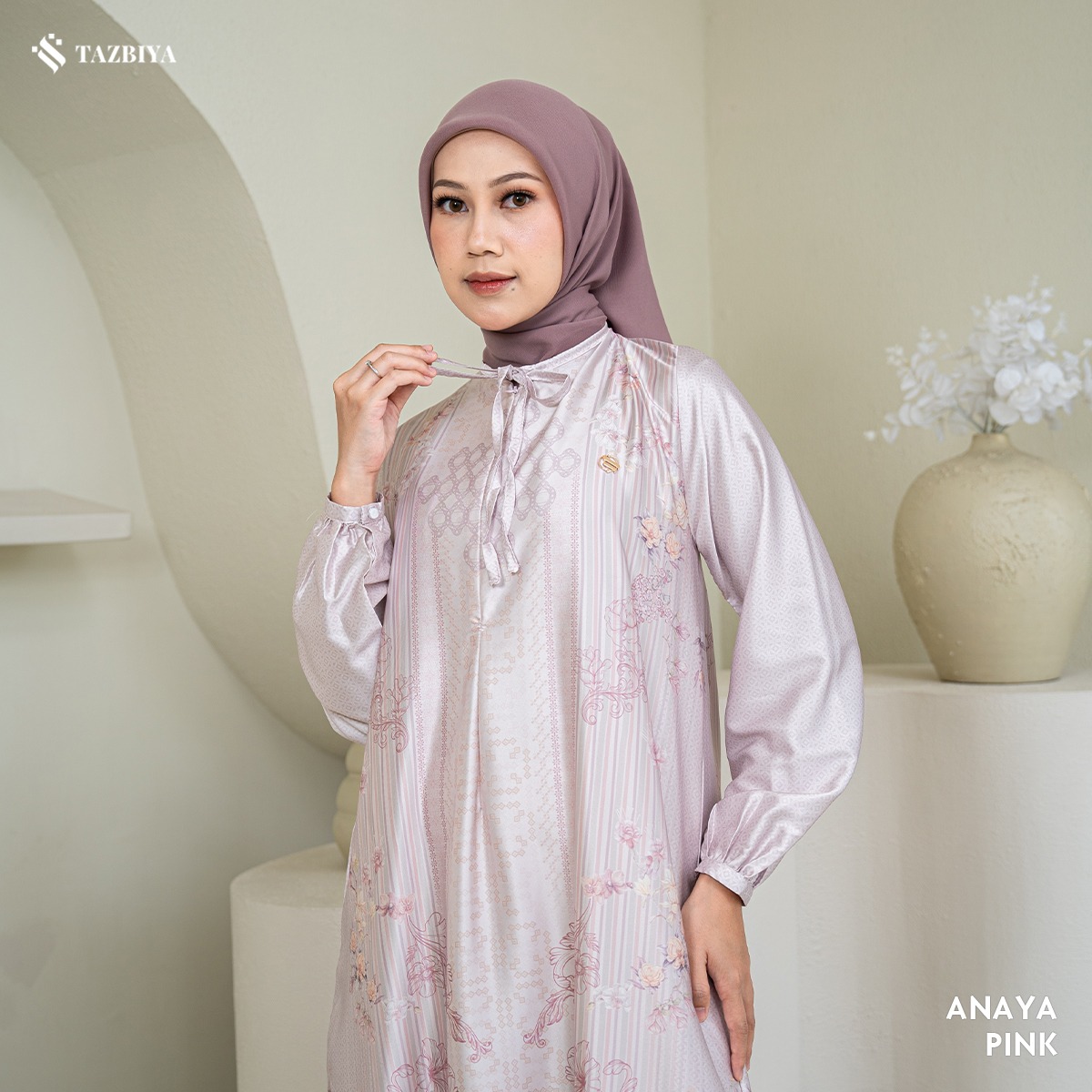TAZBIYA MUSLIMWEAR GAMIS SILK PREMIUM ANAYA SERIES
