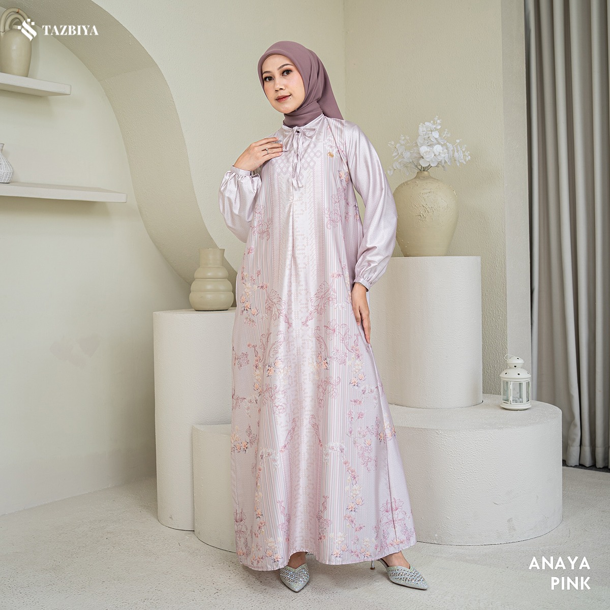 TAZBIYA MUSLIMWEAR GAMIS SILK PREMIUM ANAYA SERIES