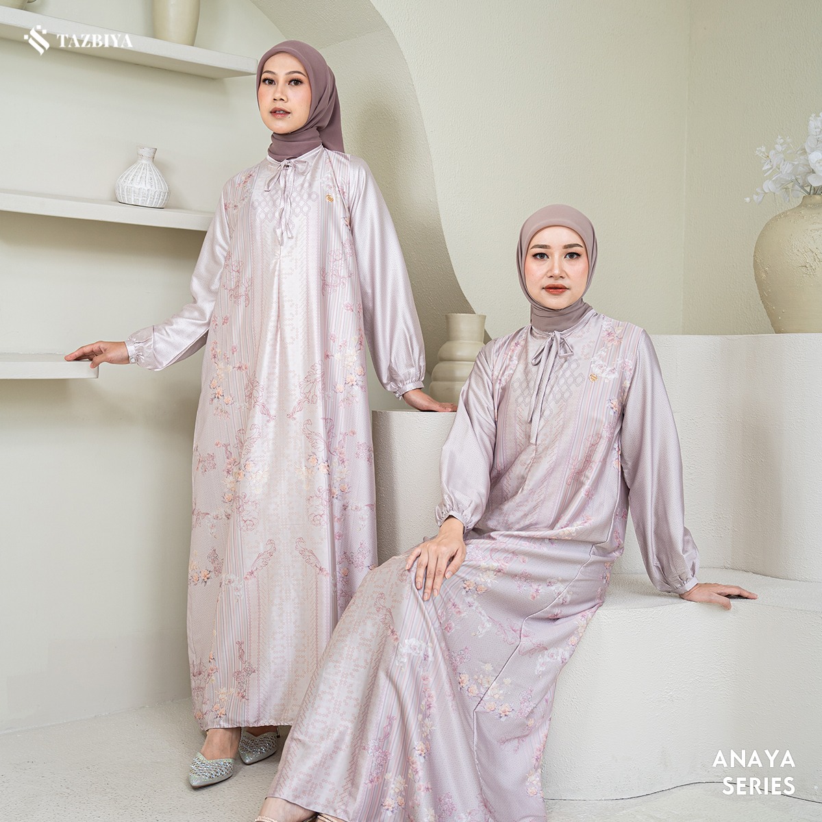 TAZBIYA MUSLIMWEAR GAMIS SILK PREMIUM ANAYA SERIES