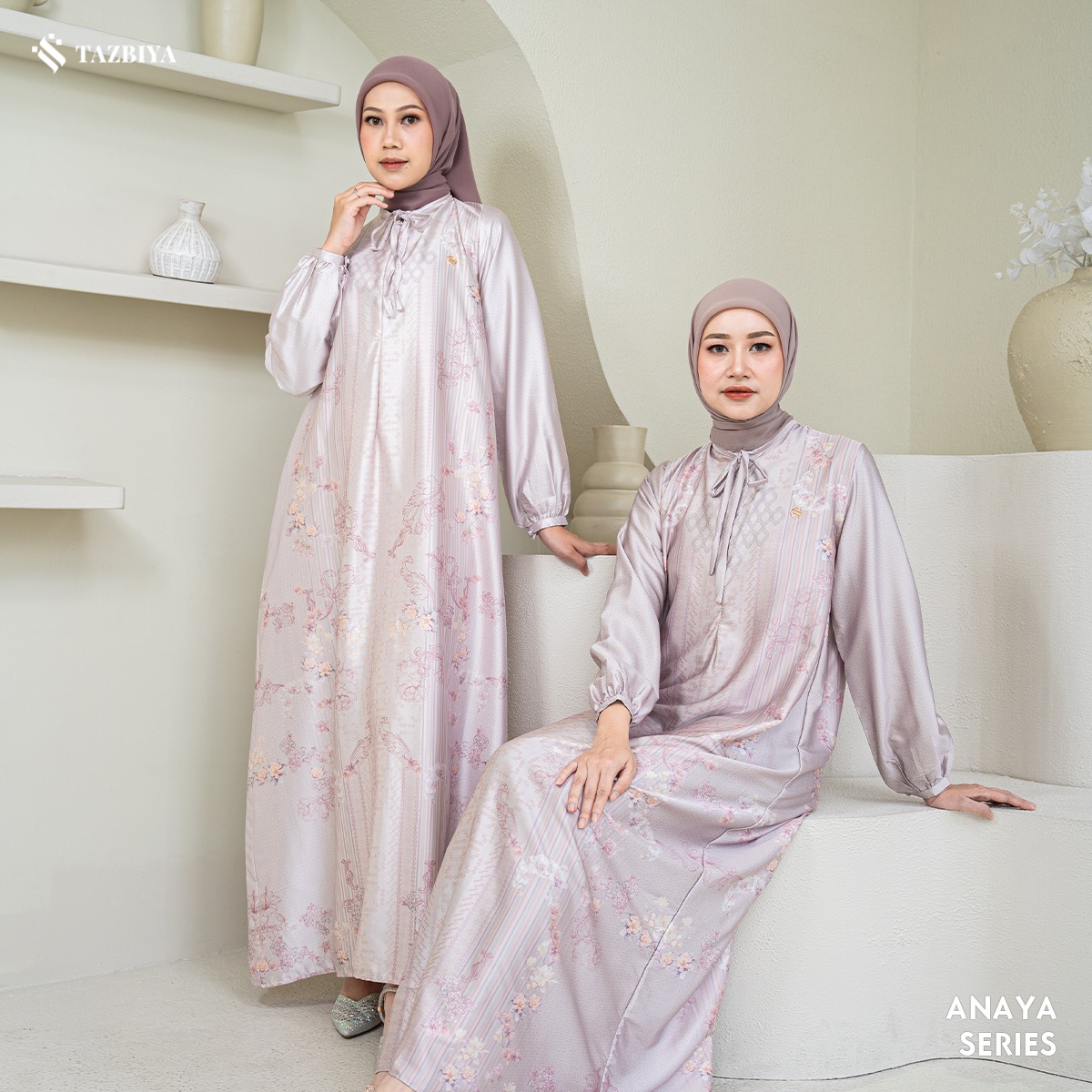 TAZBIYA MUSLIMWEAR GAMIS SILK PREMIUM ANAYA SERIES
