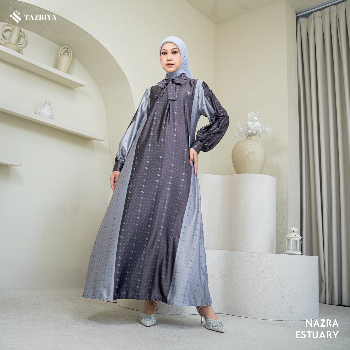 TAZBIYA MUSLIMWEAR GAMIS SILK NAZRA SERIES