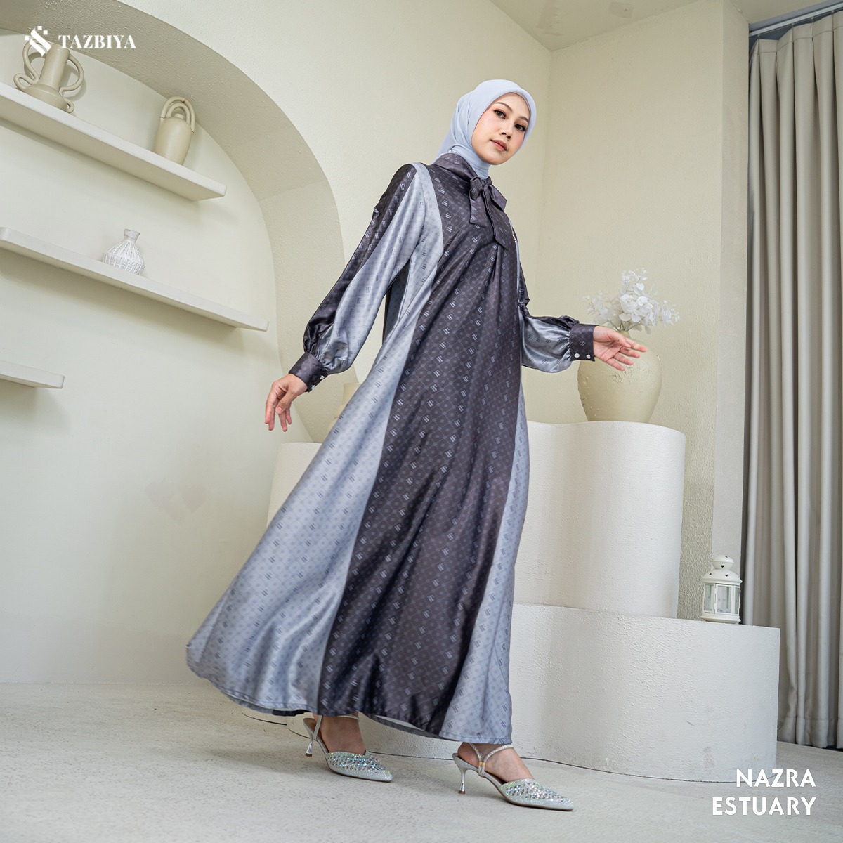 TAZBIYA MUSLIMWEAR GAMIS SILK NAZRA SERIES