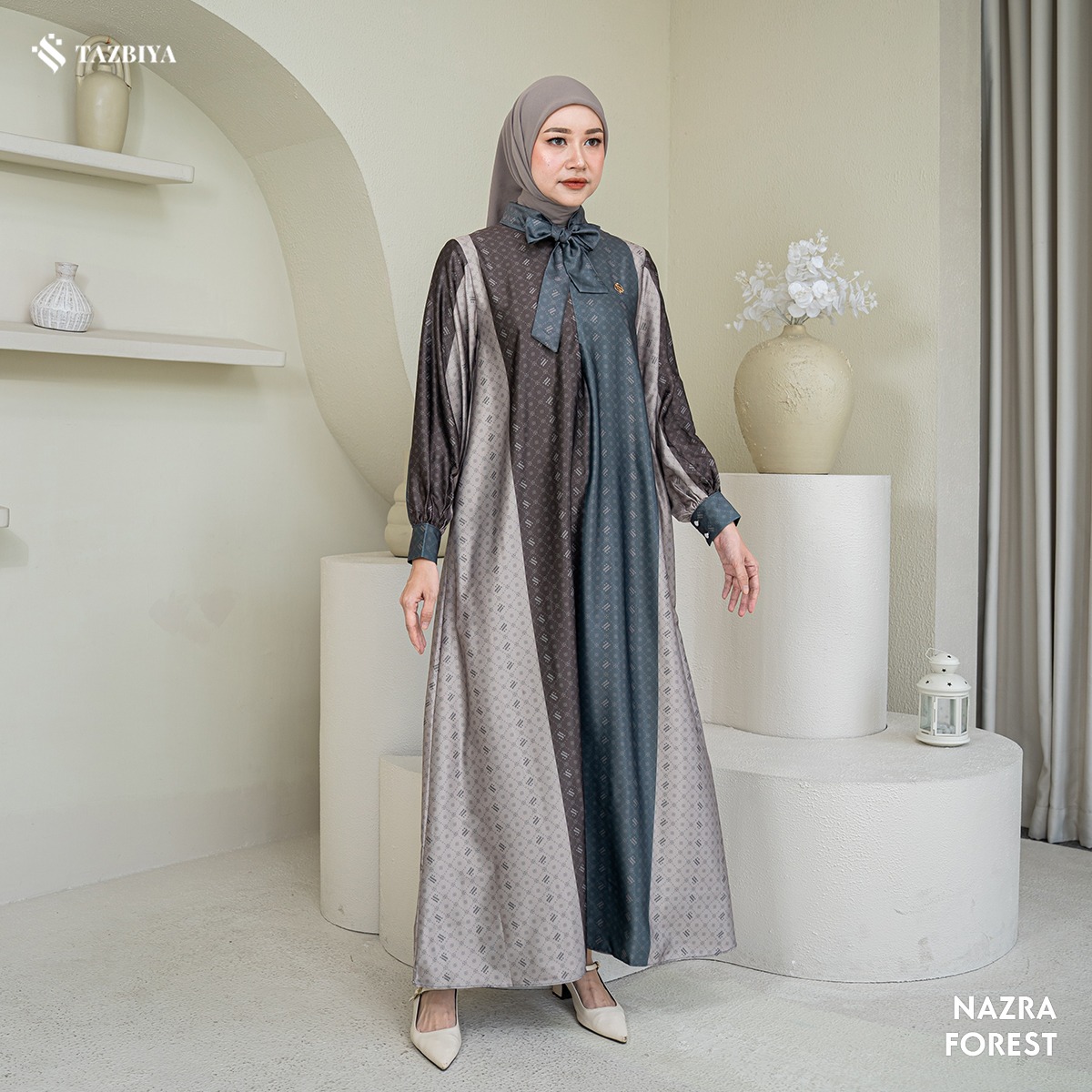 TAZBIYA MUSLIMWEAR GAMIS SILK NAZRA SERIES
