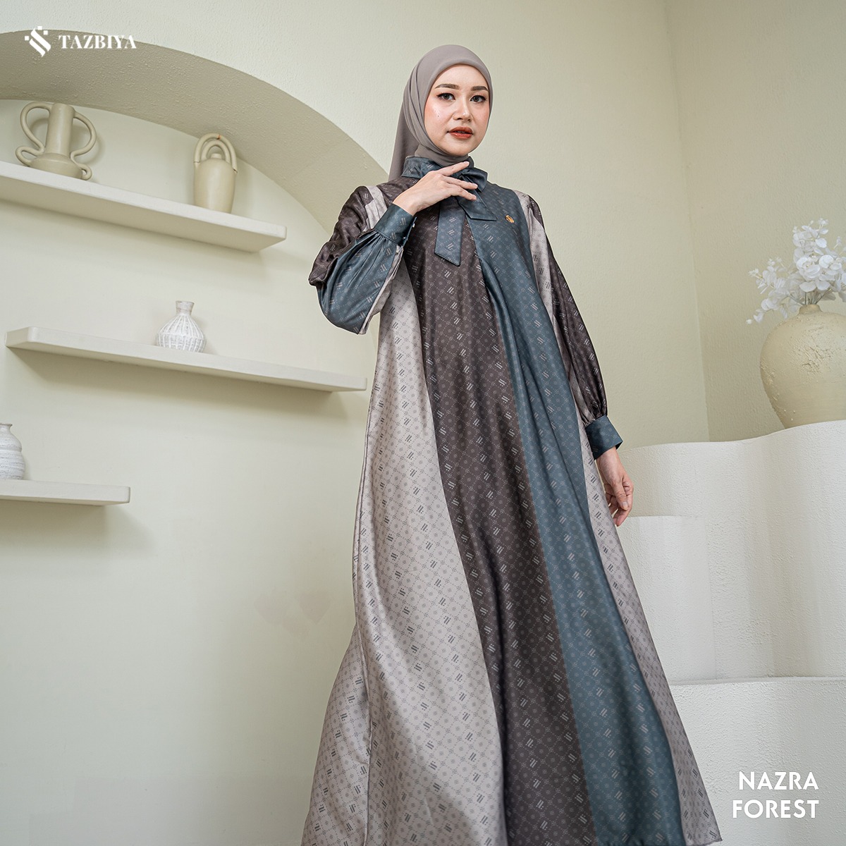 TAZBIYA MUSLIMWEAR GAMIS SILK NAZRA SERIES