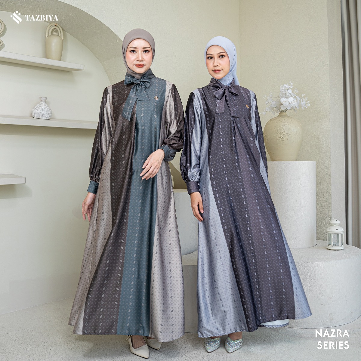 TAZBIYA MUSLIMWEAR GAMIS SILK NAZRA SERIES