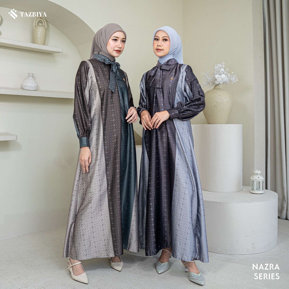 TAZBIYA MUSLIMWEAR GAMIS SILK NAZRA SERIES