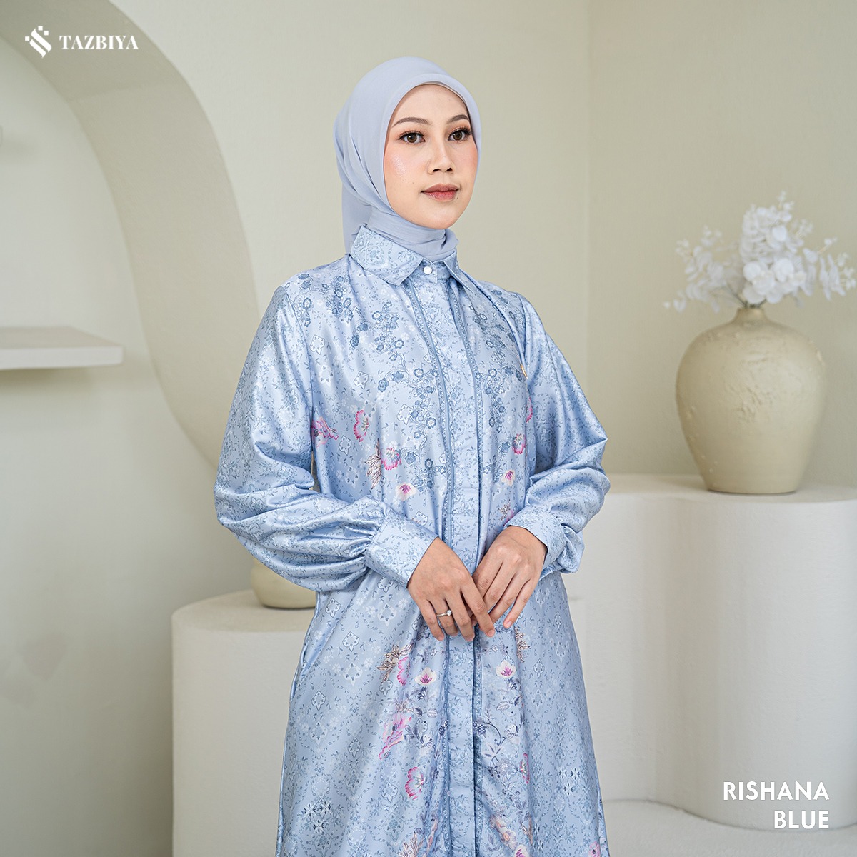 TAZBIYA MUSLIMWEAR GAMIS SILK RISHANA SERIES