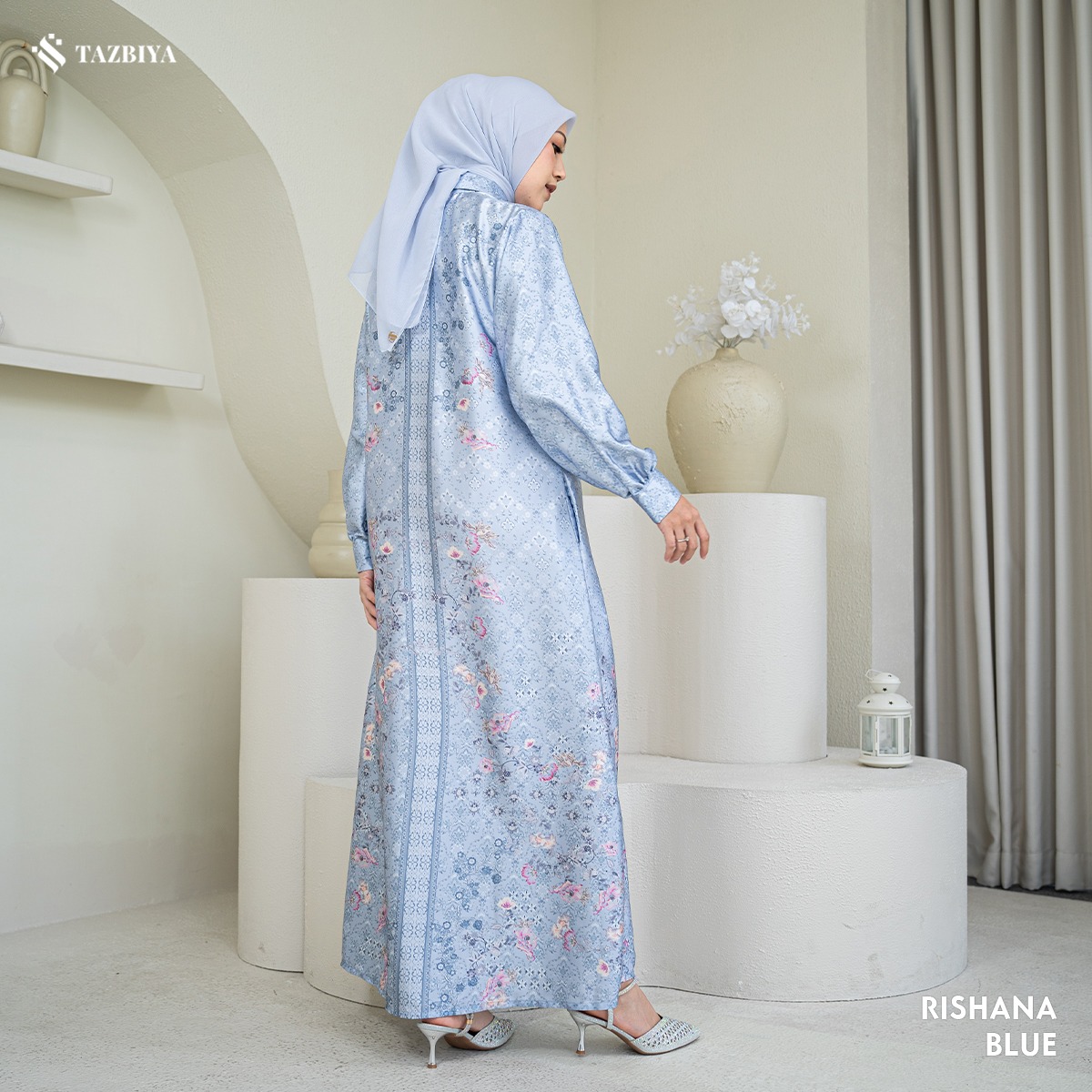 TAZBIYA MUSLIMWEAR GAMIS SILK RISHANA SERIES