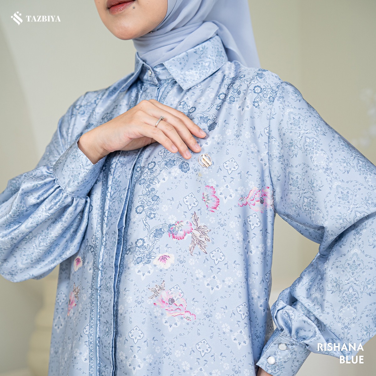 TAZBIYA MUSLIMWEAR GAMIS SILK RISHANA SERIES