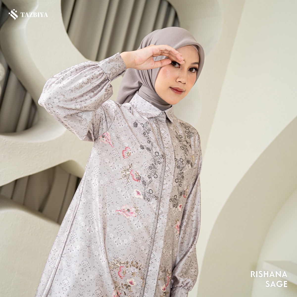 TAZBIYA MUSLIMWEAR GAMIS SILK RISHANA SERIES