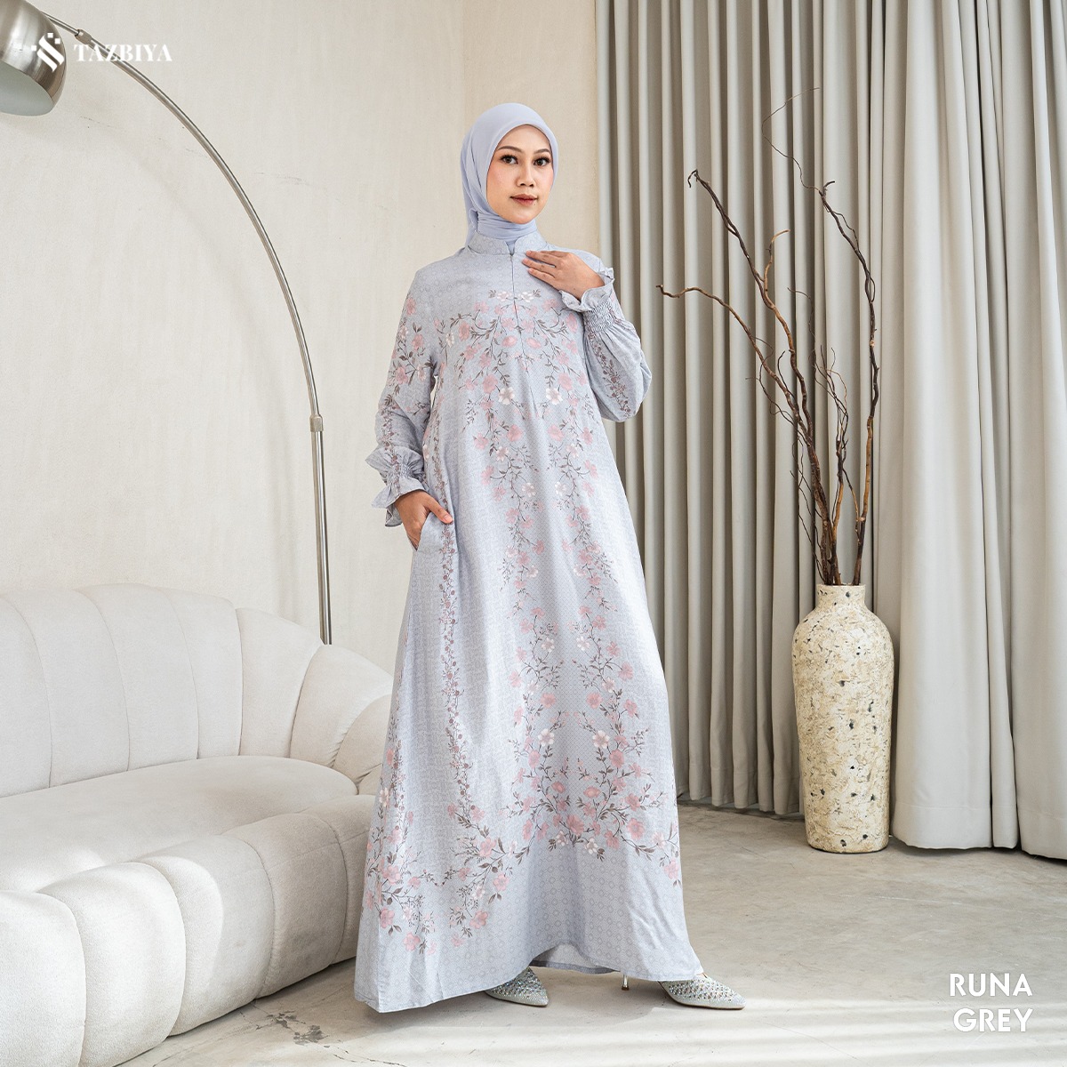 TAZBIYA MUSLIMWEAR GAMIS RAYON PREMIUM RUNA SERIES