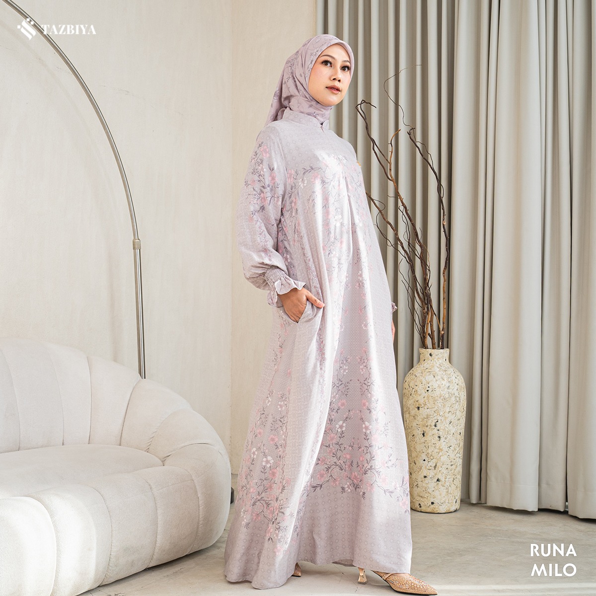 TAZBIYA MUSLIMWEAR GAMIS RAYON PREMIUM RUNA SERIES