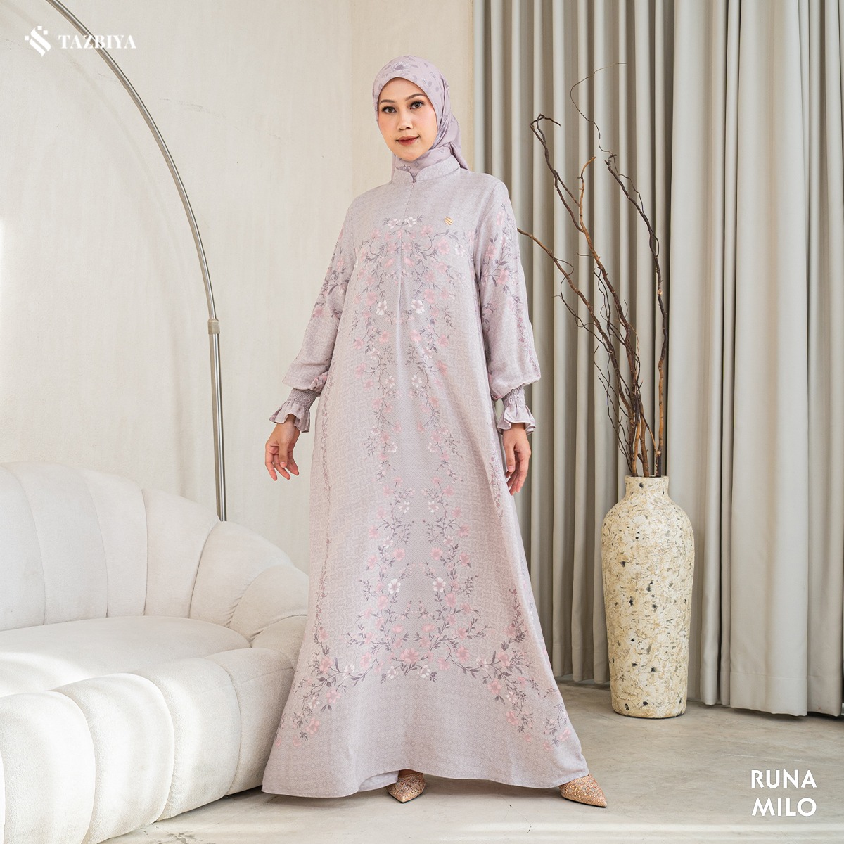 TAZBIYA MUSLIMWEAR GAMIS RAYON PREMIUM RUNA SERIES