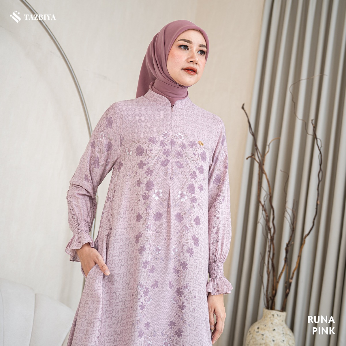 TAZBIYA MUSLIMWEAR GAMIS RAYON PREMIUM RUNA SERIES