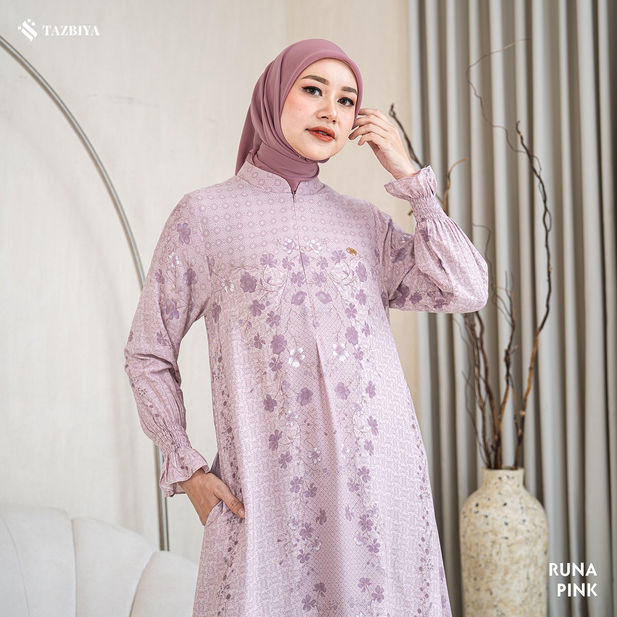 TAZBIYA MUSLIMWEAR GAMIS RAYON PREMIUM RUNA SERIES