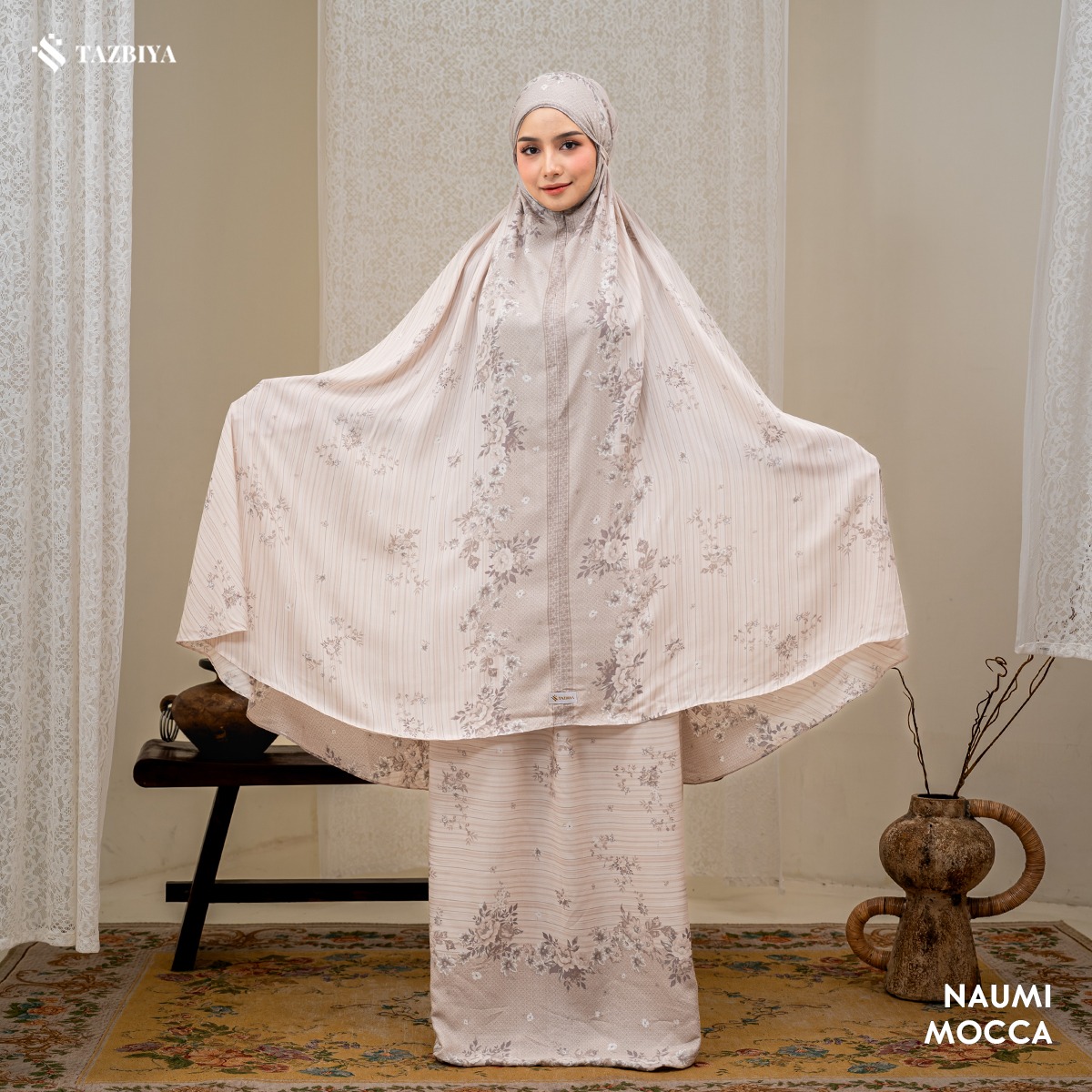 TAZBIYA MUKENA RAYON SAJADAH 2IN1 NAUMI SERIES