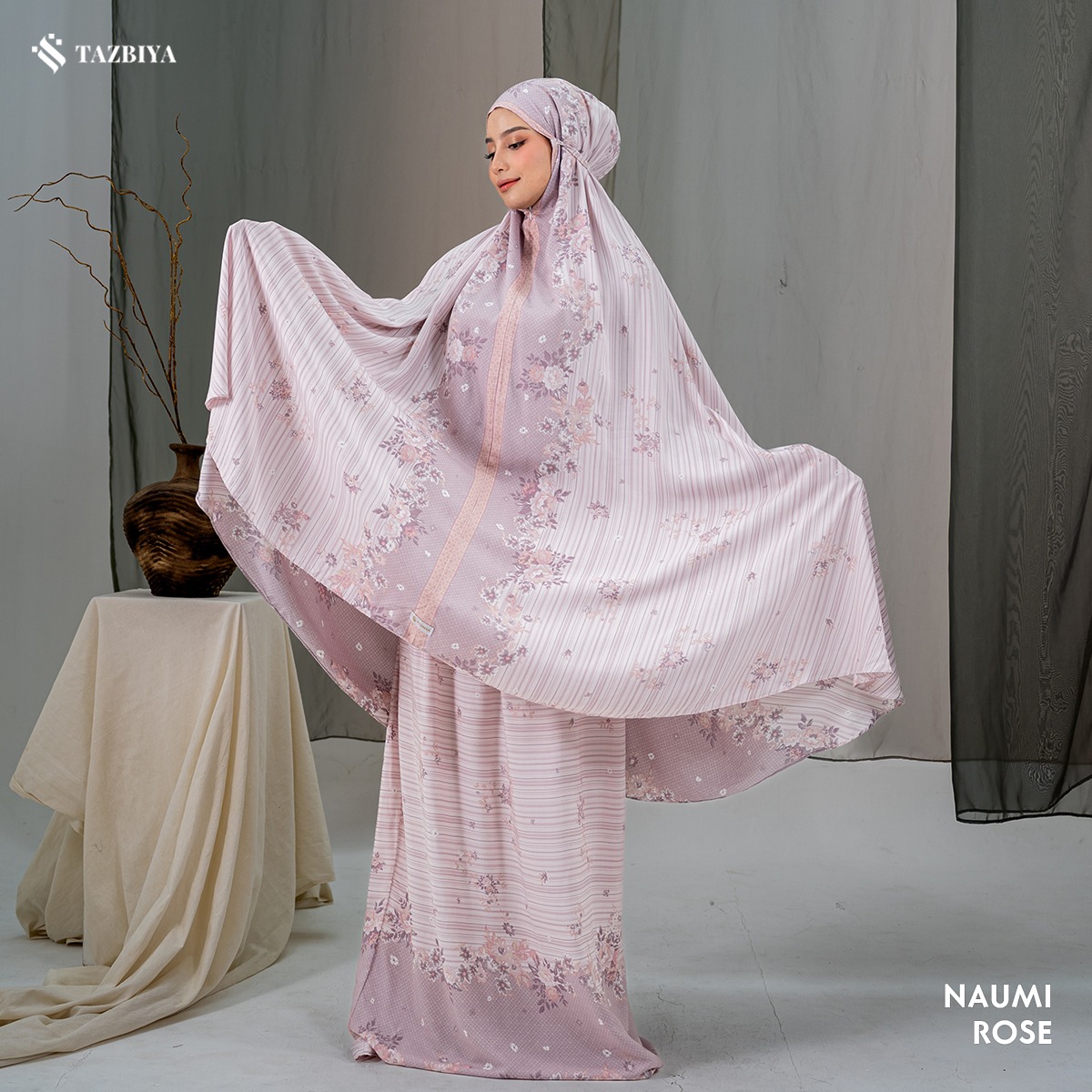 TAZBIYA MUKENA RAYON SAJADAH 2IN1 NAUMI SERIES