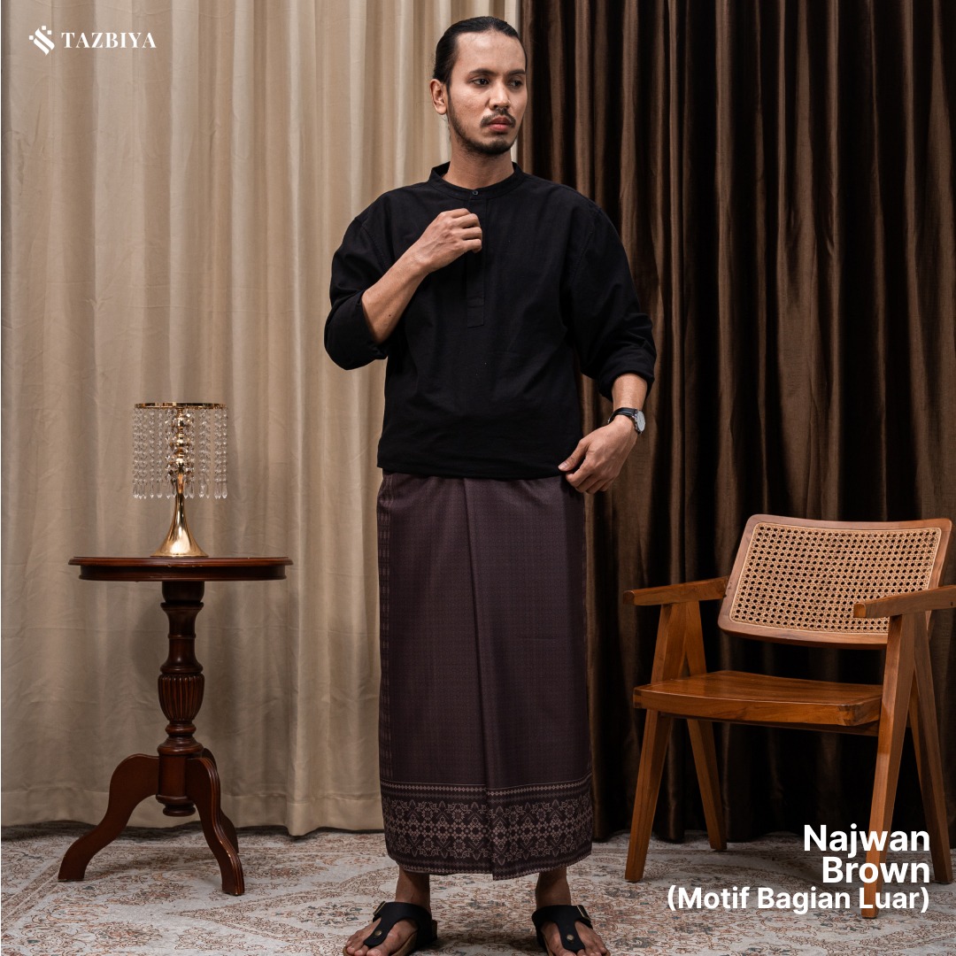 [NEW!] TAZBIYA PRAYER-SET SARUNG TWO-TONE NAJWAN SERIES | SARUNG LAKI LAKI DEWASA MOTIF