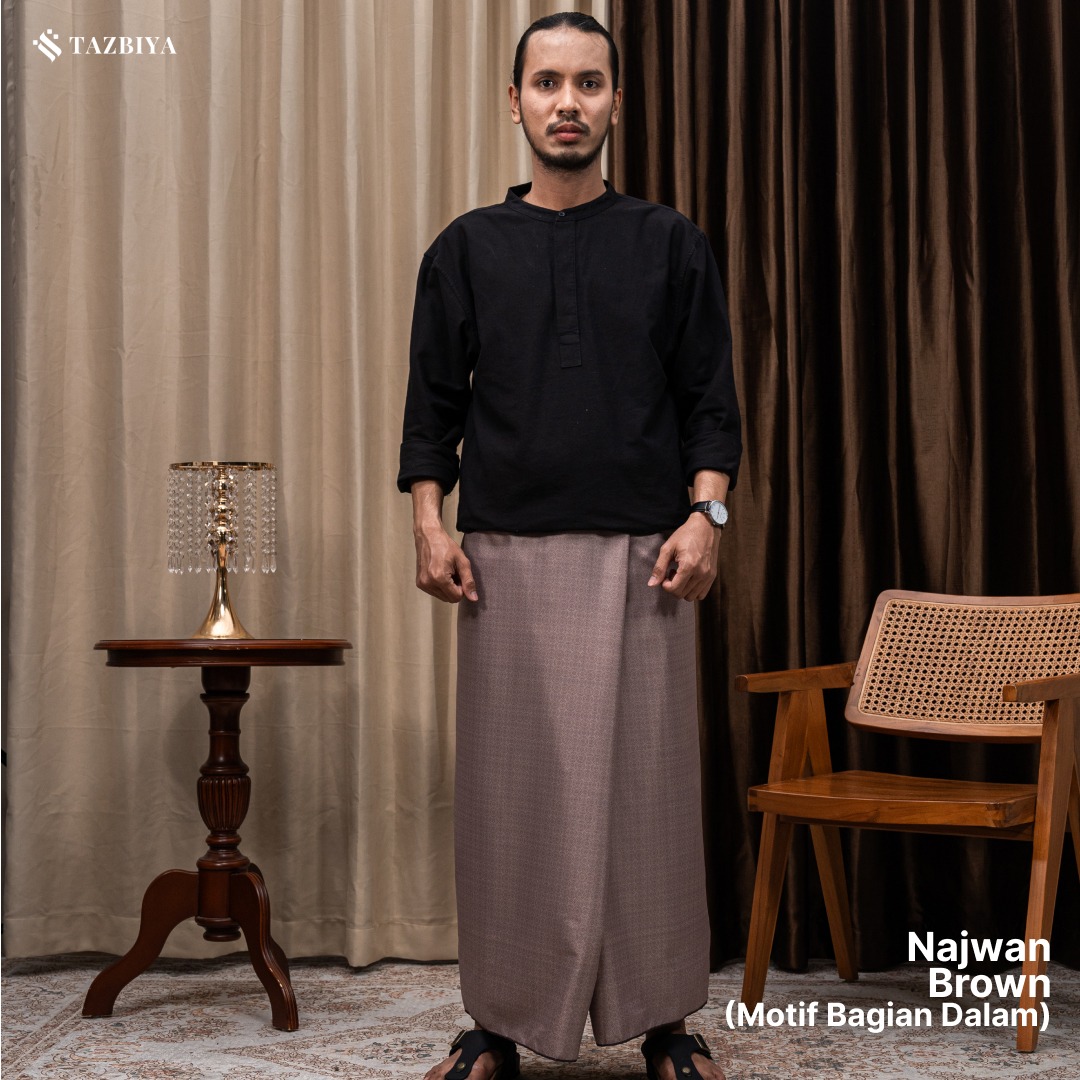 [NEW!] TAZBIYA PRAYER-SET SARUNG TWO-TONE NAJWAN SERIES | SARUNG LAKI LAKI DEWASA MOTIF