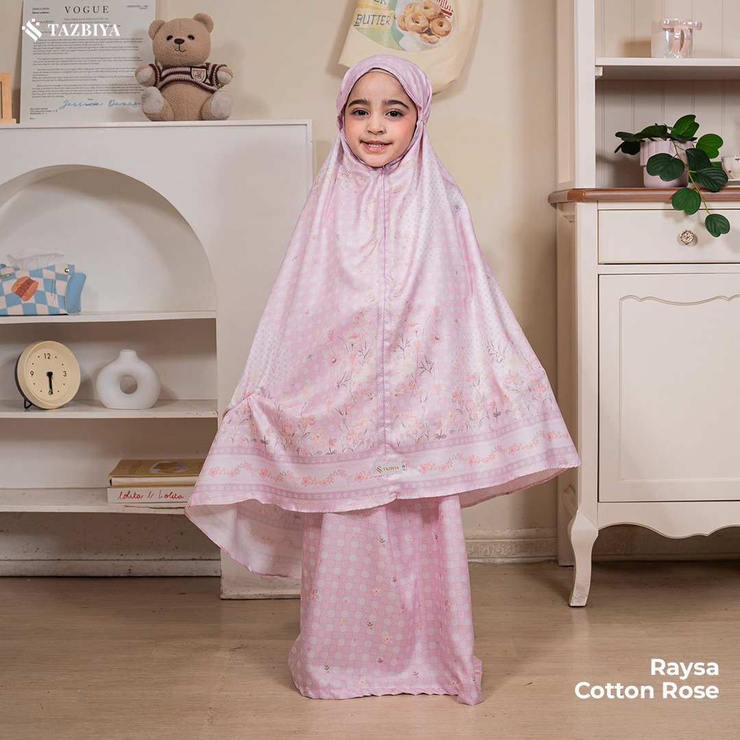 TAZBIYA MUKENA ANAK COTTON RAYSA SERIES I Mukena Anak Motif TK SD SMP | Mukena Anak 4-14 Tahun
