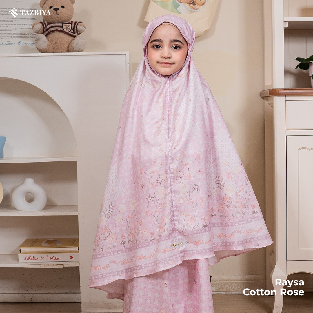 TAZBIYA MUKENA ANAK COTTON RAYSA SERIES I Mukena Anak Motif TK SD SMP | Mukena Anak 4-14 Tahun