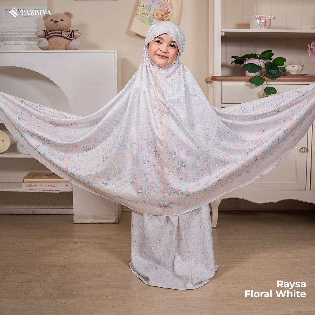 TAZBIYA MUKENA ANAK COTTON RAYSA SERIES I Mukena Anak Motif TK SD SMP | Mukena Anak 4-14 Tahun