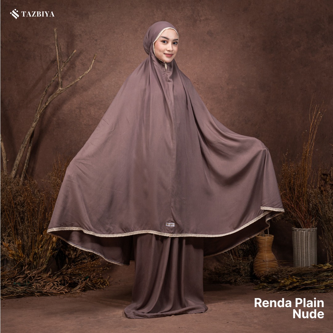 TAZBIYA MUKENA DEWASA PREMIUM JUMBO RENDA PLAIN POLOS