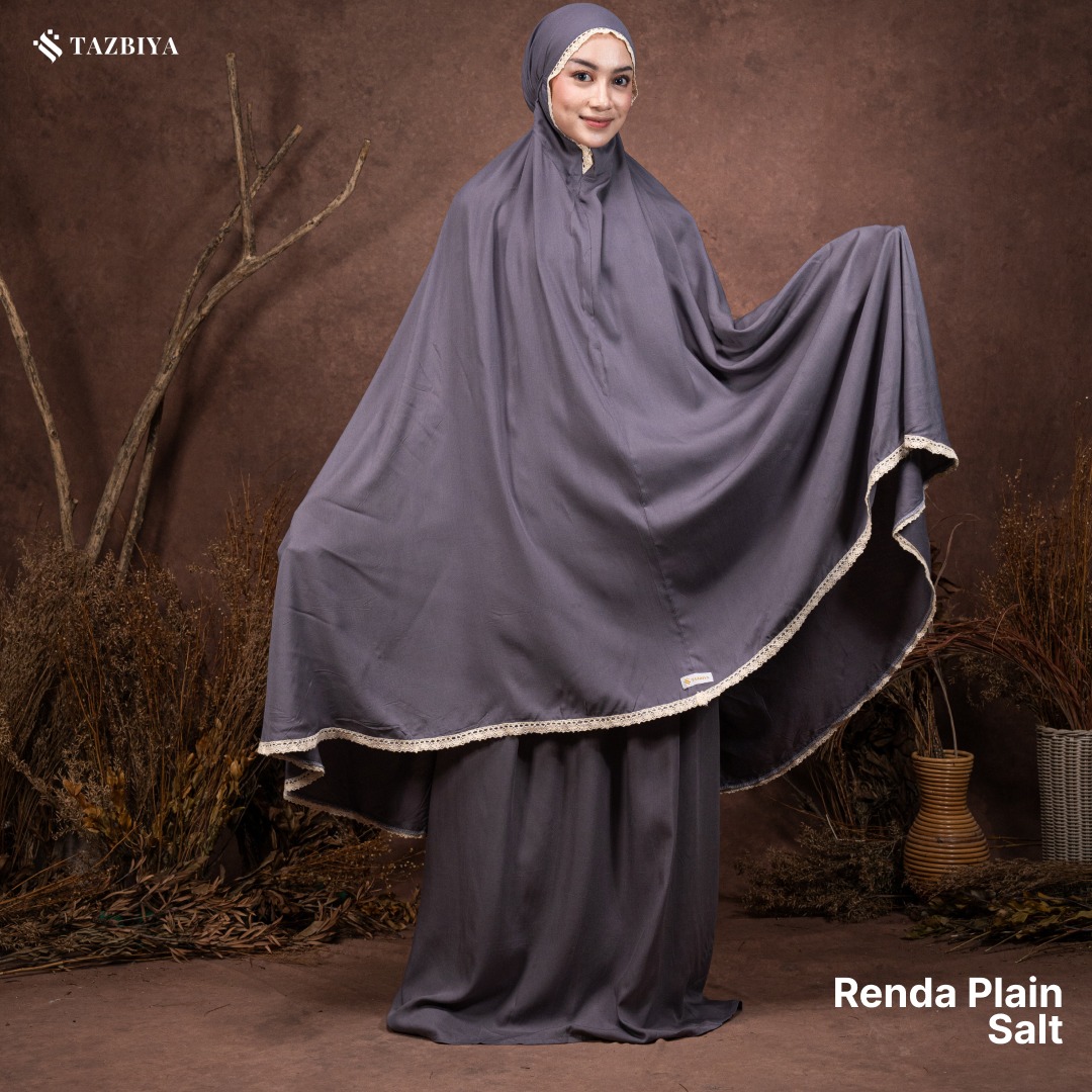 TAZBIYA MUKENA DEWASA PREMIUM JUMBO RENDA PLAIN POLOS