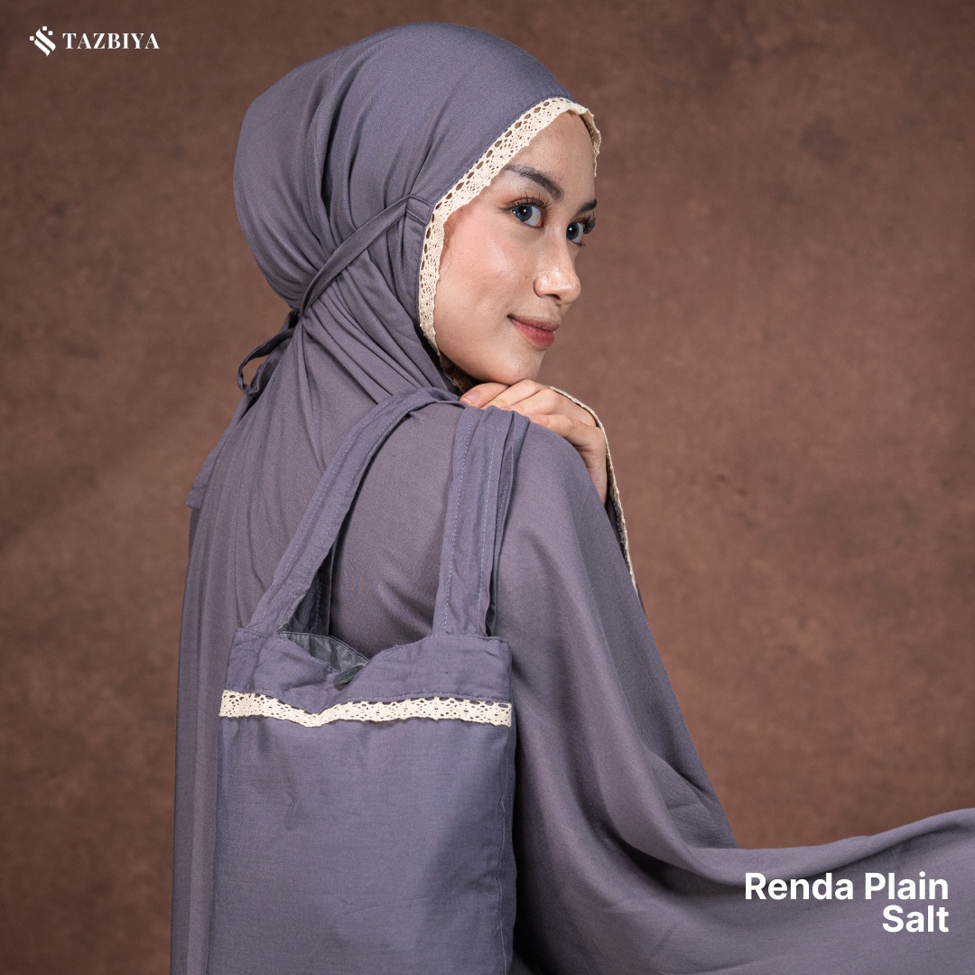 TAZBIYA MUKENA DEWASA PREMIUM JUMBO RENDA PLAIN POLOS