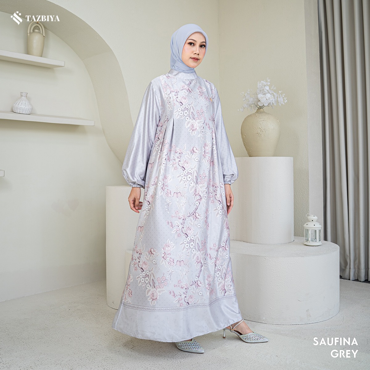 TAZBIYA MUSLIMWEAR GAMIS SILK SAUFINA SERIES