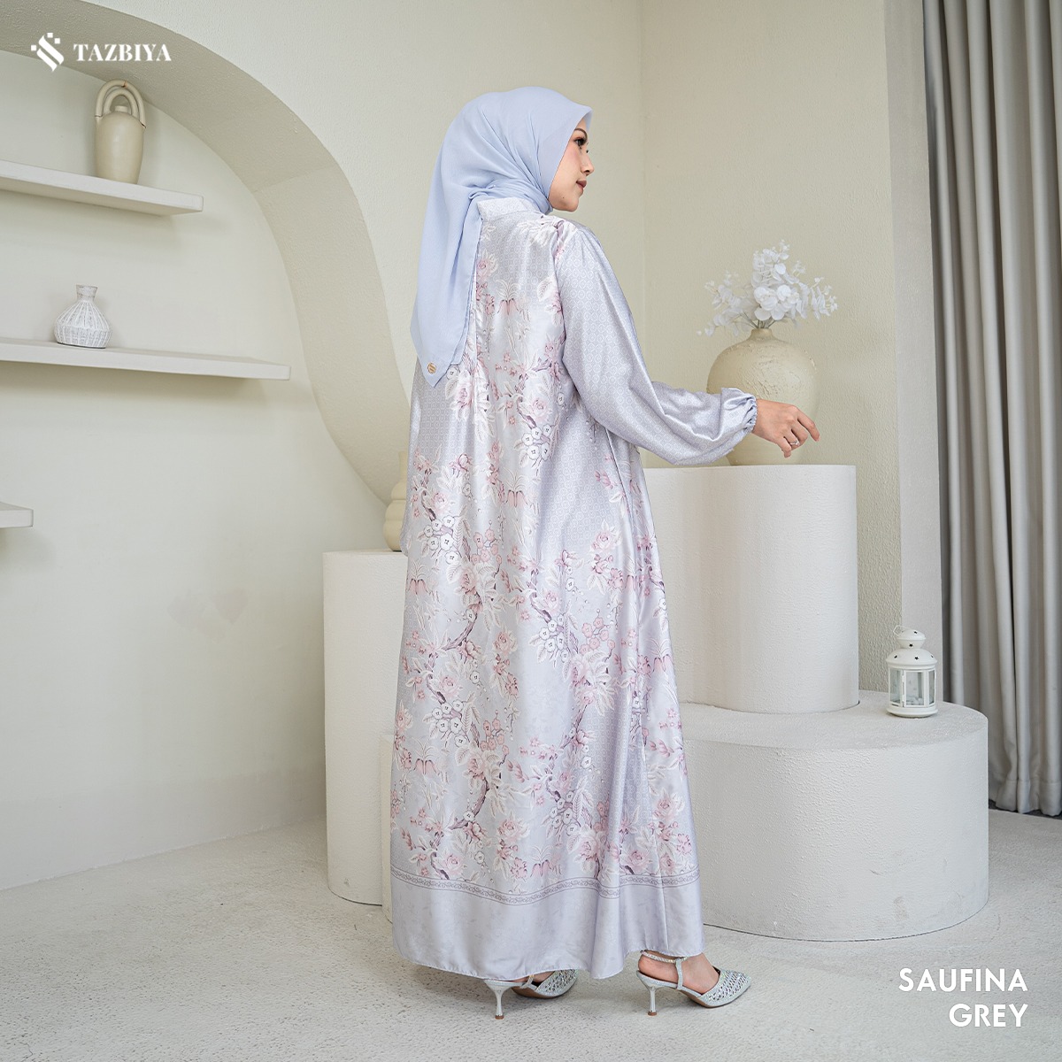 TAZBIYA MUSLIMWEAR GAMIS SILK SAUFINA SERIES