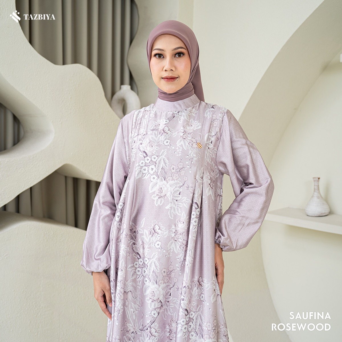 TAZBIYA MUSLIMWEAR GAMIS SILK SAUFINA SERIES