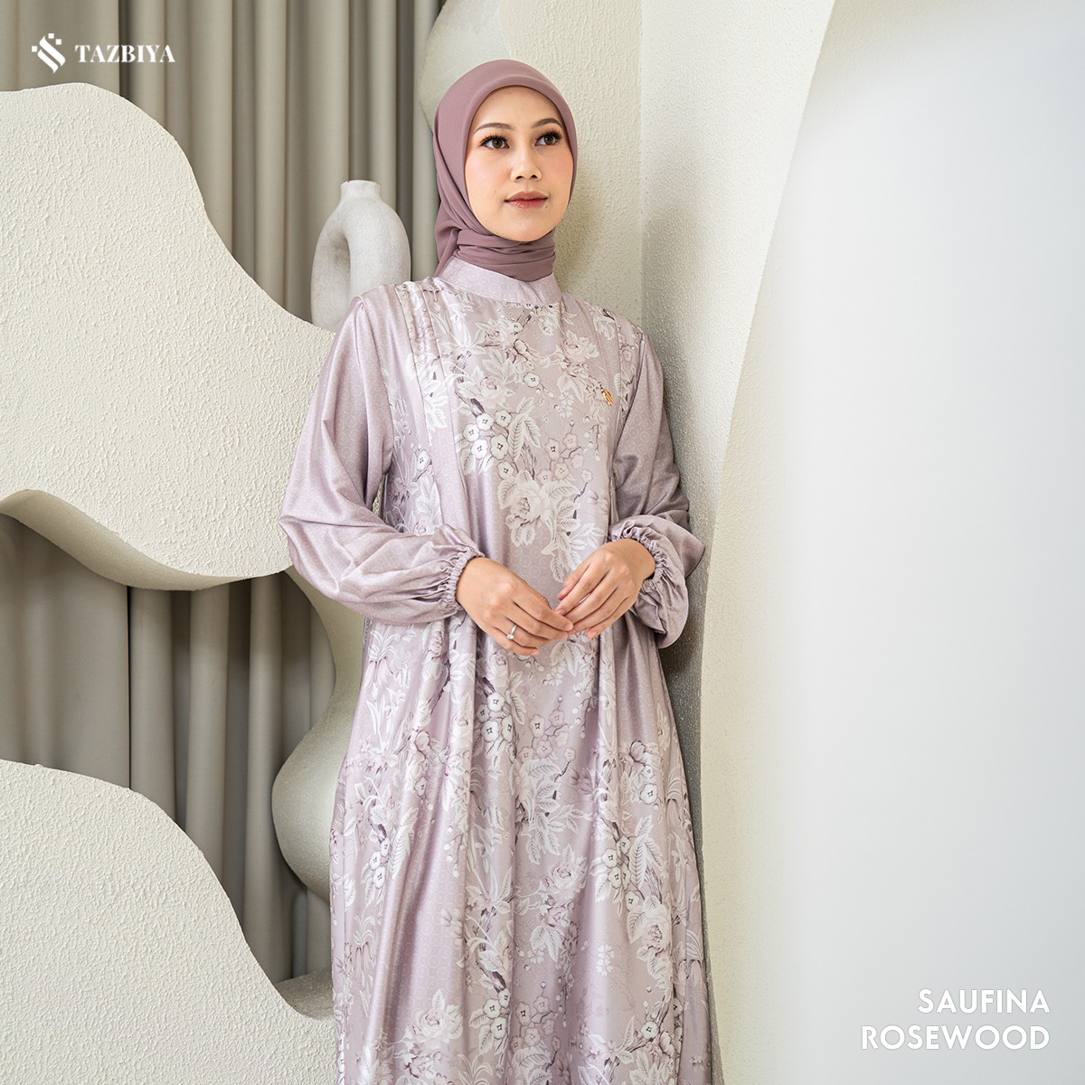 TAZBIYA MUSLIMWEAR GAMIS SILK SAUFINA SERIES