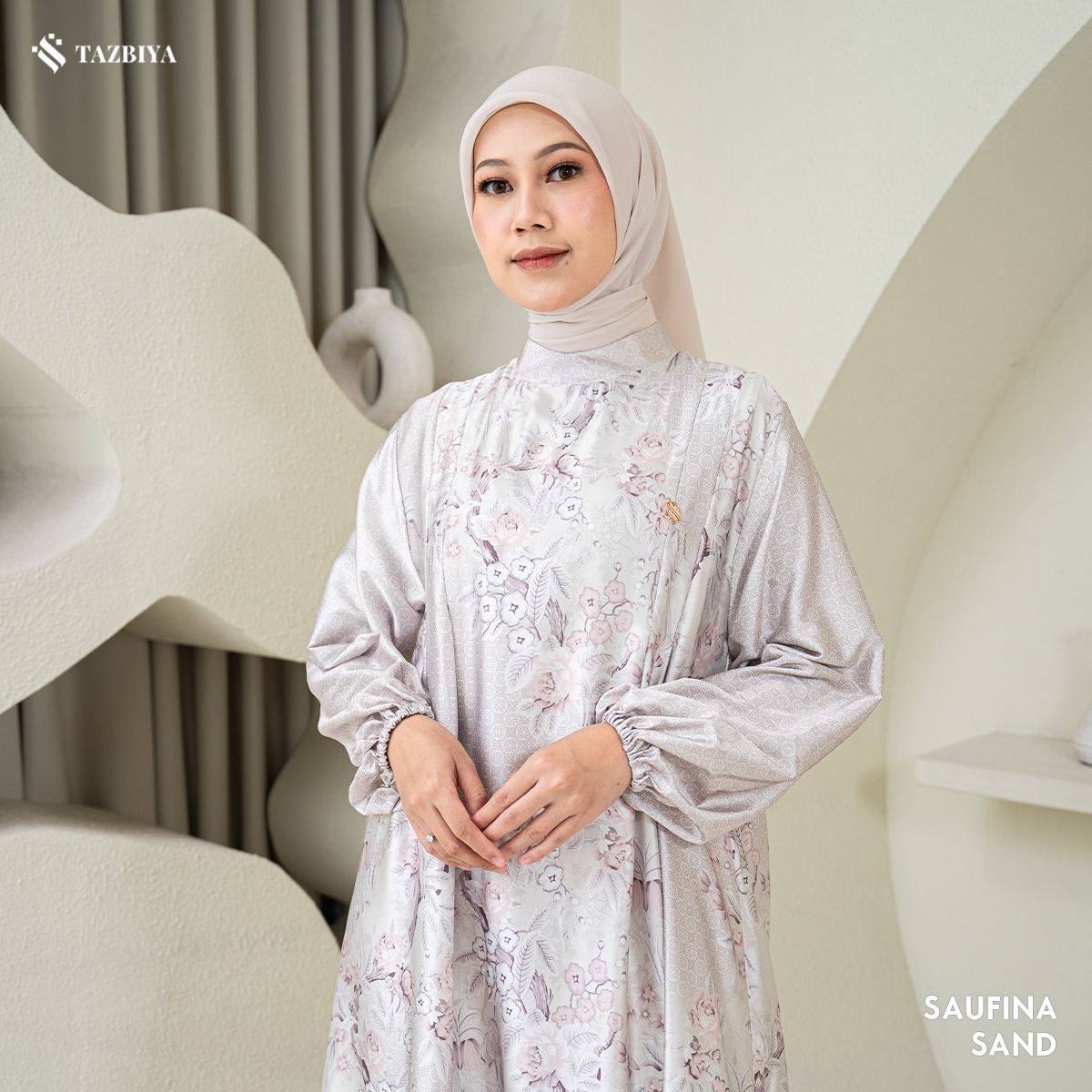 TAZBIYA MUSLIMWEAR GAMIS SILK SAUFINA SERIES