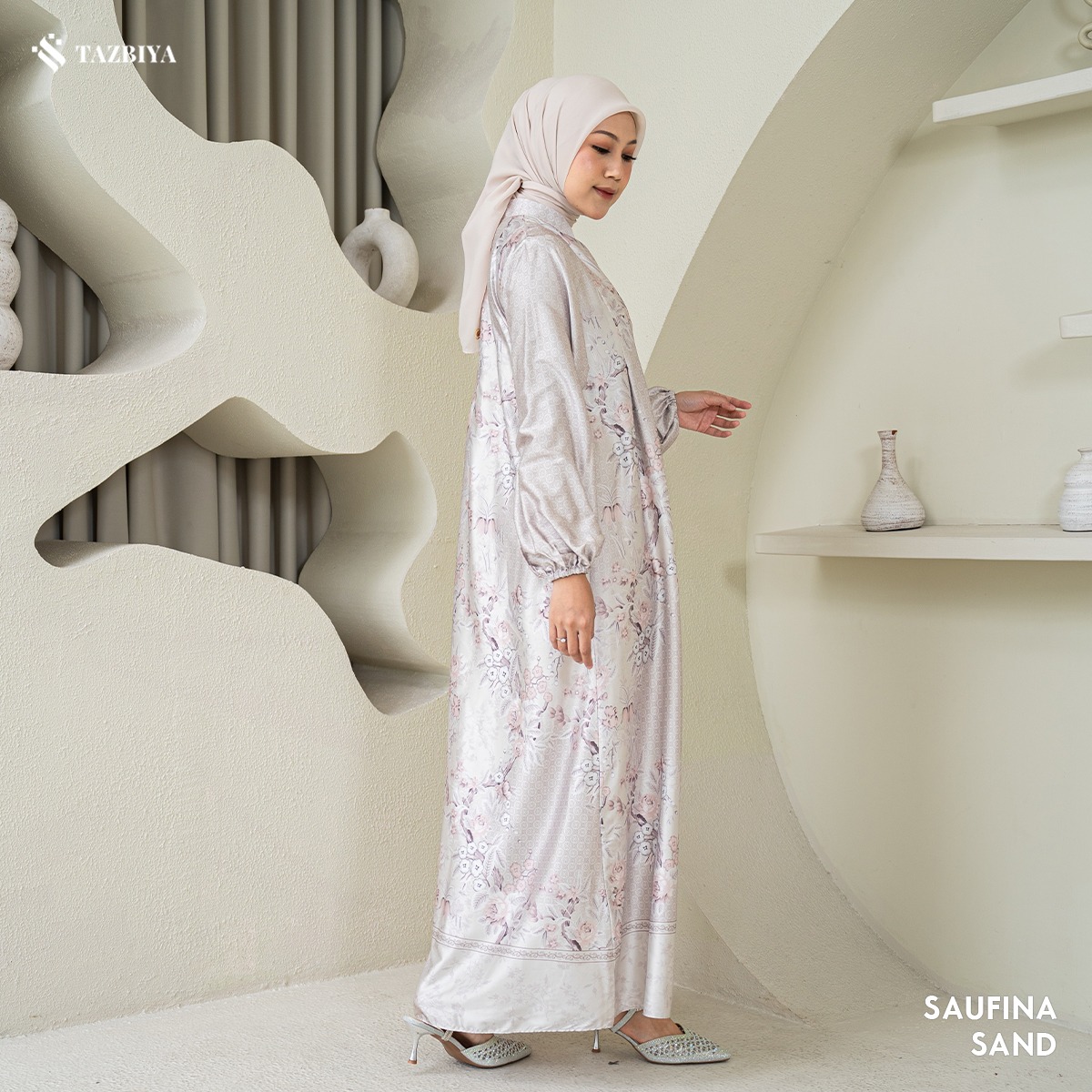 TAZBIYA MUSLIMWEAR GAMIS SILK SAUFINA SERIES