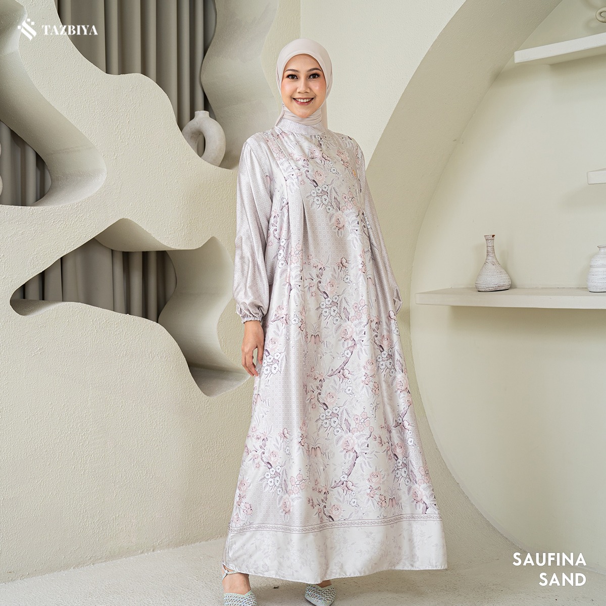 TAZBIYA MUSLIMWEAR GAMIS SILK SAUFINA SERIES
