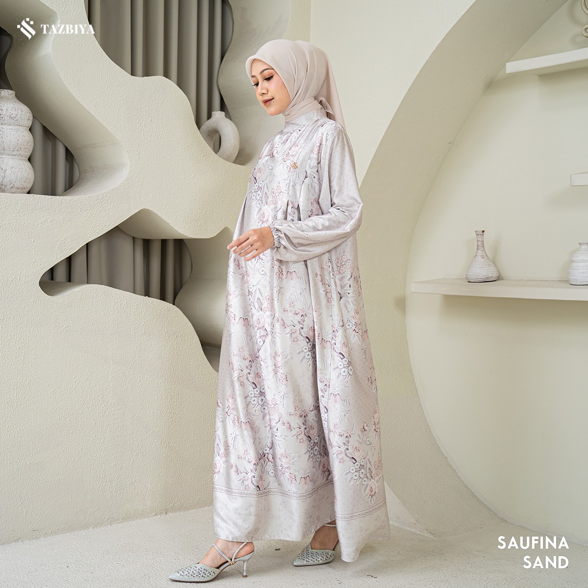 TAZBIYA MUSLIMWEAR GAMIS SILK SAUFINA SERIES