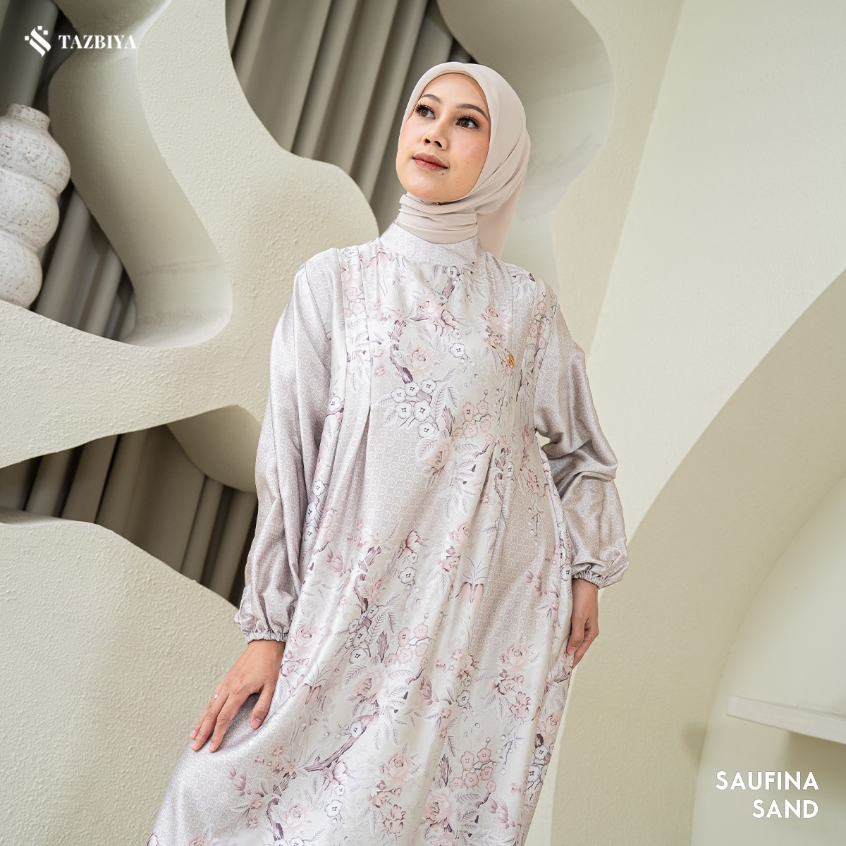 TAZBIYA MUSLIMWEAR GAMIS SILK SAUFINA SERIES