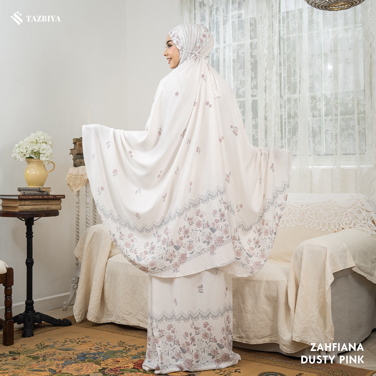 TAZBIYA MUKENA ZAHFIANA SERIES | MUKENA RAYON SAJADAH PREMIUM 2IN1 DEWASA