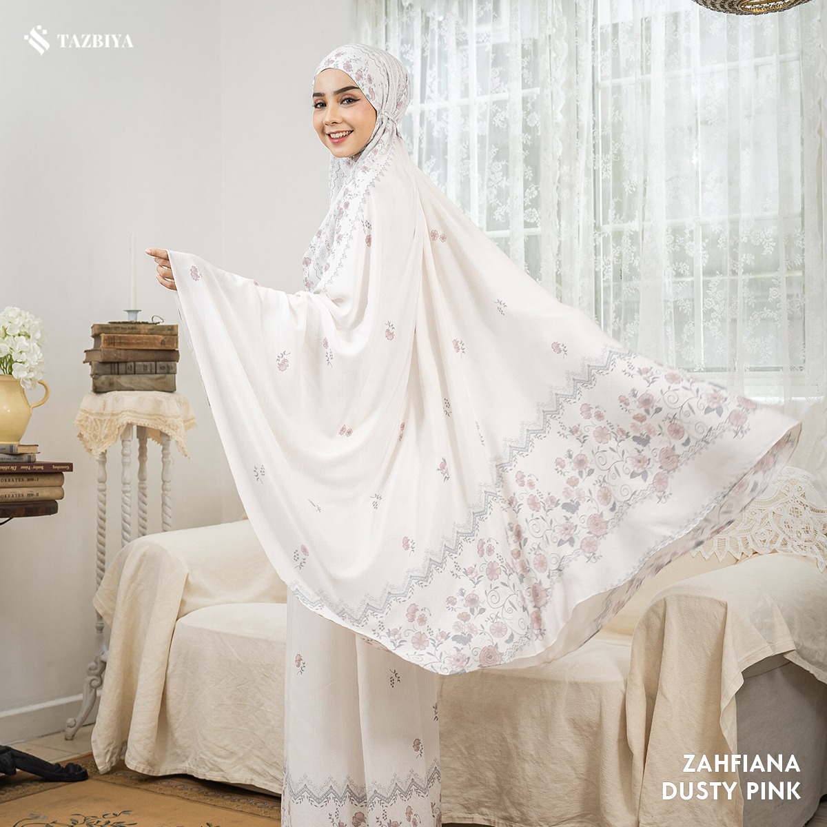 TAZBIYA MUKENA ZAHFIANA SERIES | MUKENA RAYON SAJADAH PREMIUM 2IN1 DEWASA