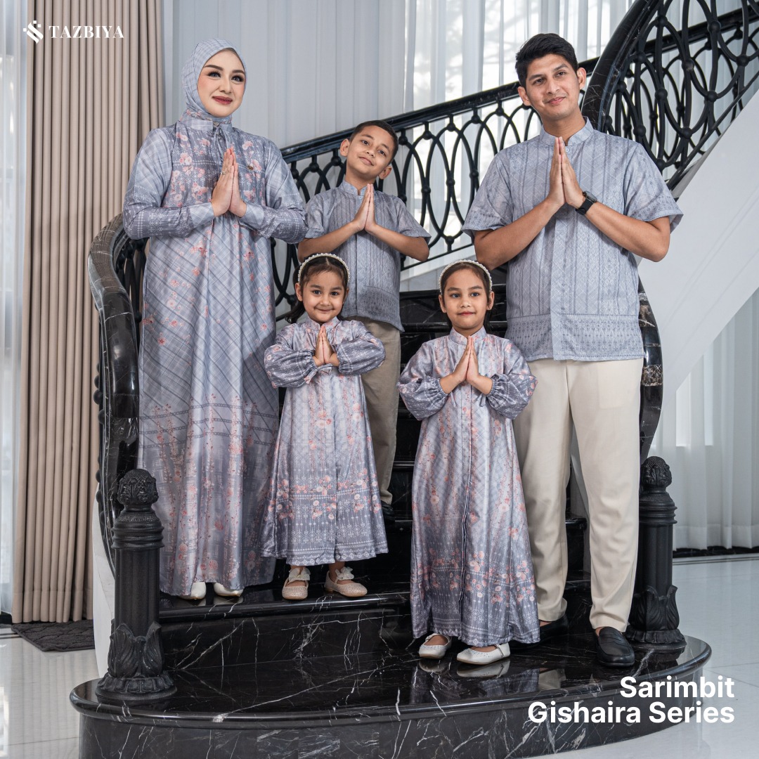[PRE-ORDER] TAZBIYA SARIMBIT GISHAIRA SERIES | Baju Sarimbit Lebaran | Baju Sarimbit | Baju Sarimbit Keluarga | Sarimbit 2026