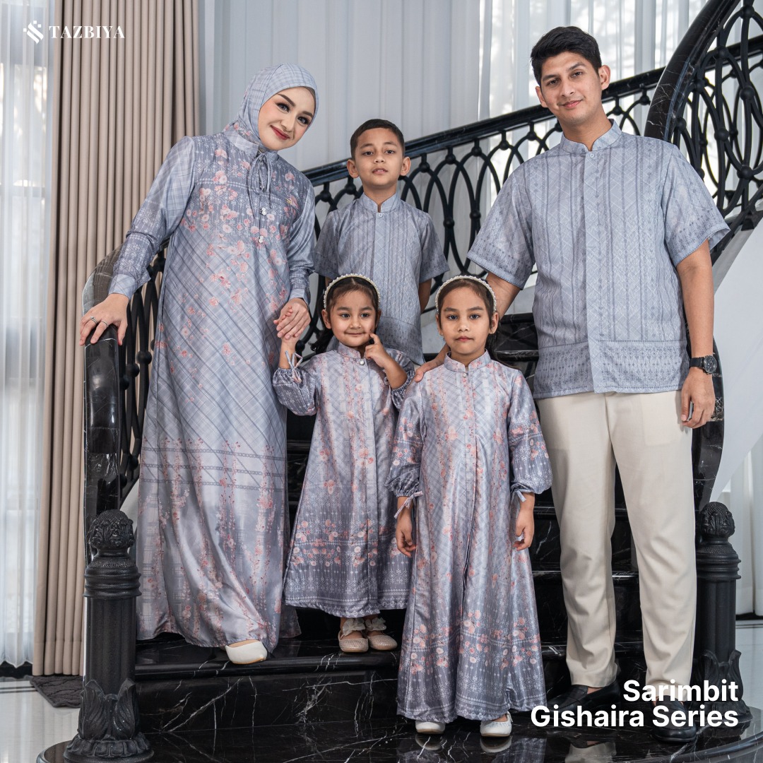 [PRE-ORDER] TAZBIYA SARIMBIT GISHAIRA SERIES | Baju Sarimbit Lebaran | Baju Sarimbit | Baju Sarimbit Keluarga | Sarimbit 2026