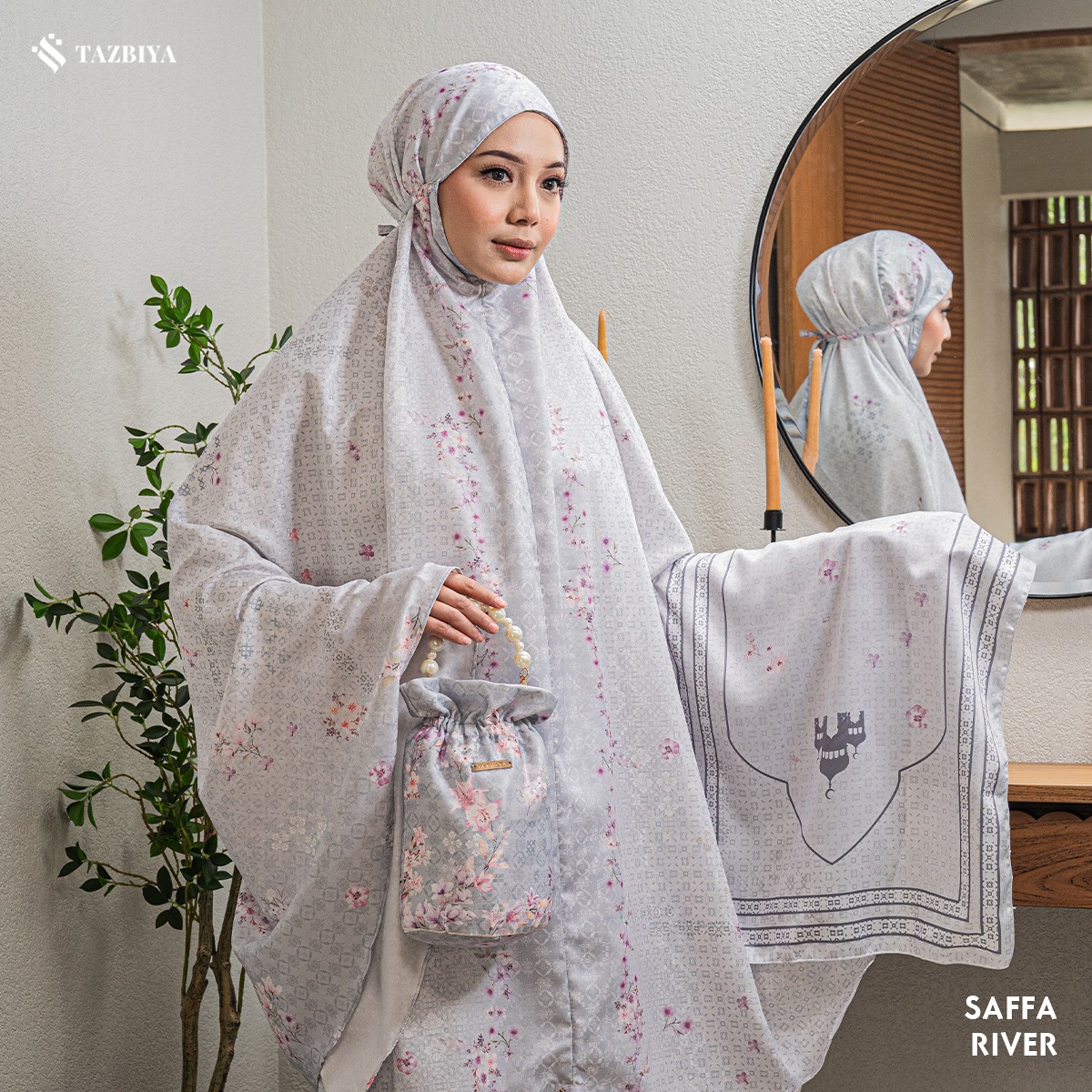 TAZBIYA MUKENA PREMIUM COTTON EMBOSS SAFFA SERIES ALLSIZE