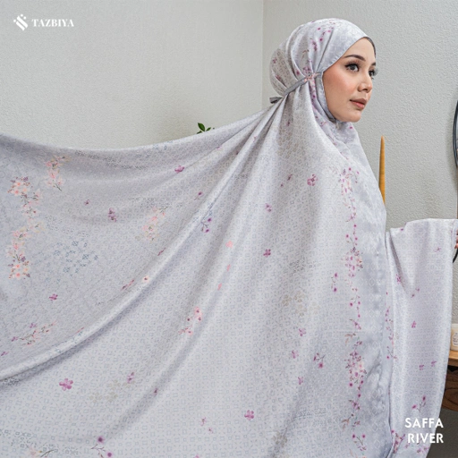 Image of TAZBIYA MUKENA PREMIUM COTTON EMBOSS SAFFA SERIES ALLSIZE